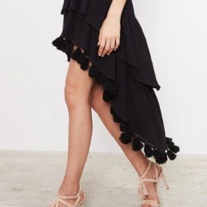 MISA XS hi lo pom pom skirt